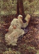 llya Yefimovich Repin Tolstoy Resting in the Wood china oil painting reproduction